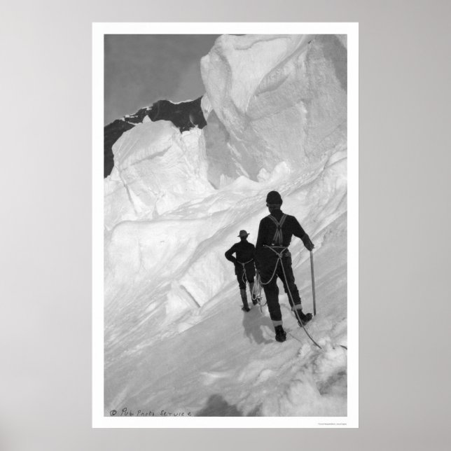 Poster Escalando o Monte McKinley Alaska 1906 (Frente)