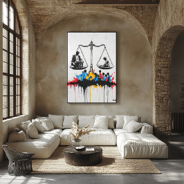 Poster Escalas de grafites de Desigualdade - Arte de Prot