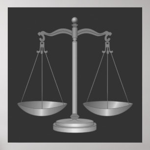 Póster Escalas de justiça