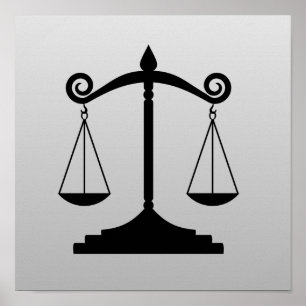 Poster Escalas de justiça no inclinação