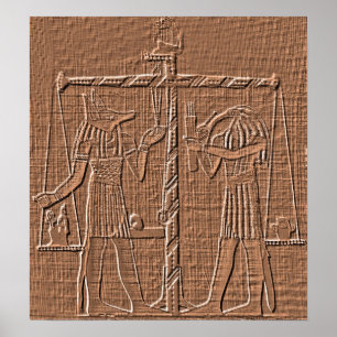 Poster Escalas de Vida Egípcias de Hieroglifo