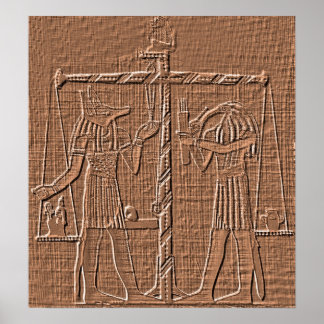 Poster Escalas de Vida Egípcias de Hieroglifo
