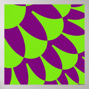 Póster Escalas verdes e roxas