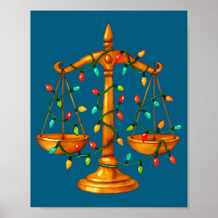 Poster Escamas advogado luzes de natal advogado escola de