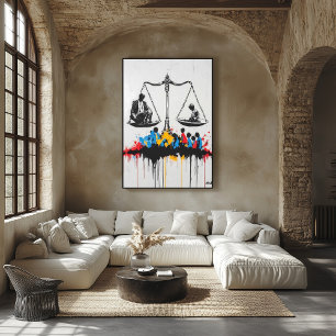 Poster Escamas de Graffiti da Desigualdade – Arte Urbana 