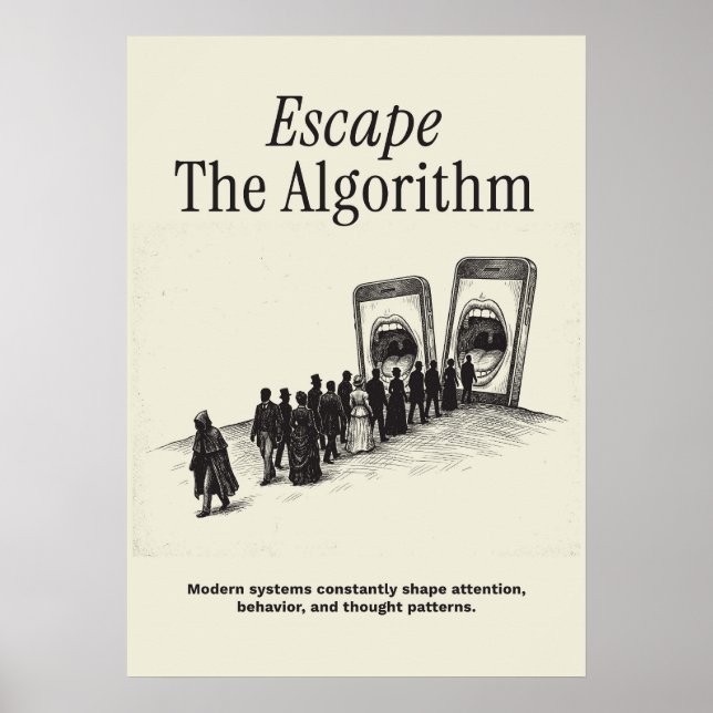 Poster Escapar do Algoritmo (Frente)