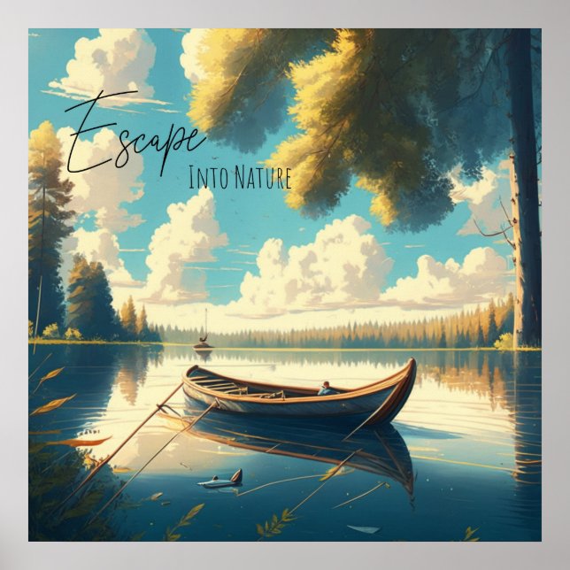Poster Escape para a natureza | Navio de pesca (Frente)
