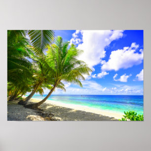 Poster Escape tropical bonito da praia da ilha