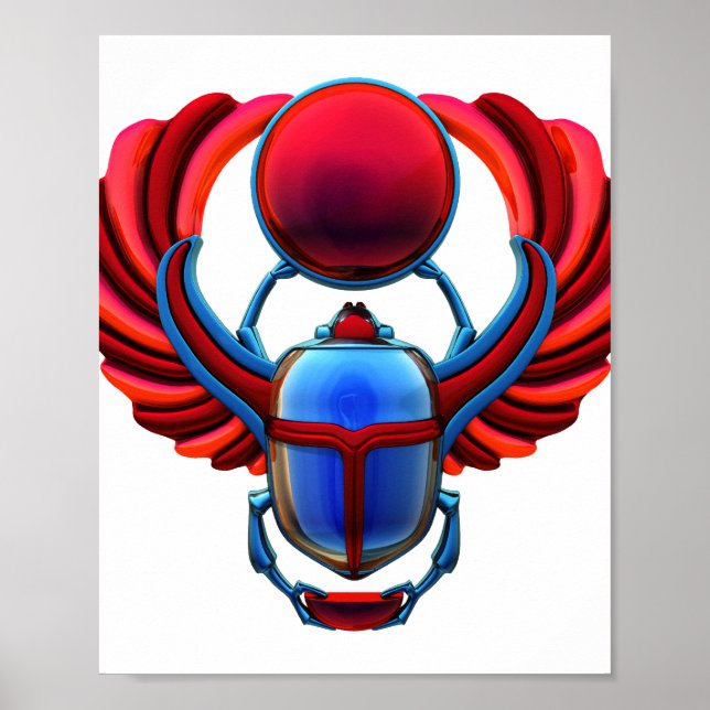 Poster Escaravelho antigo Egito (Frente)