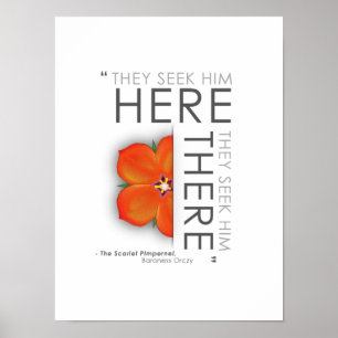 Poster Escarlate das citações do Pimpernel - literatura