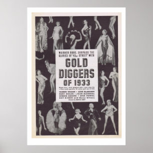Póster Escavadores Dourados de 1933
