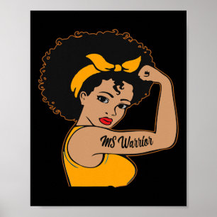 Poster Esclerose Múltipla Ininterrupta do Guerreiro Afro 