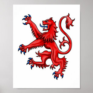 Poster Escocês Lion Rampant