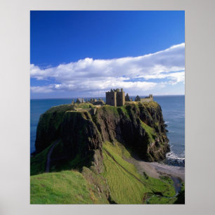 Póster Escócia, Aberdeen. Castelo Dunnotar.