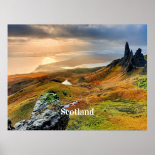 Poster Escócia, bela paisagem montanhosa