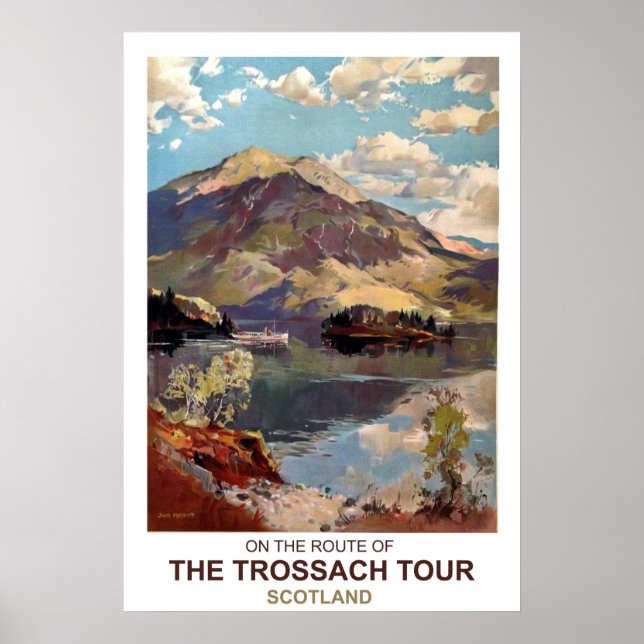 Poster Escócia, Trossach Tour (Frente)