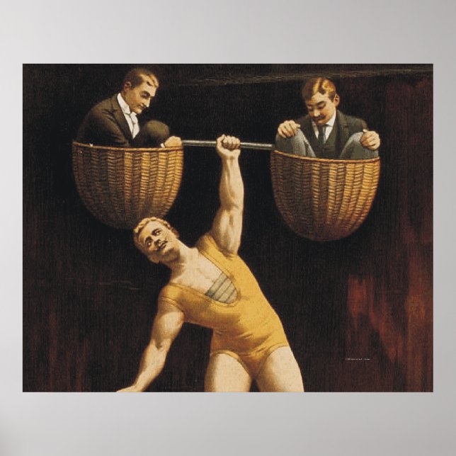 Póster Escola Antiga de levantamento de peso superior (Frente)