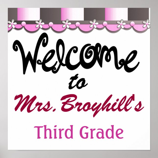 Poster Escola - Boas-vindas à sala de aula de professores (Frente)