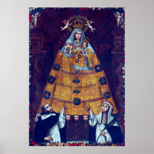 Poster Escola Cusco Nossa Senhora da Rosária com Santo