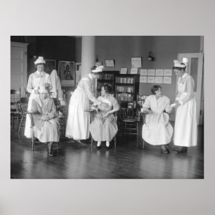 Póster Escola da enfermeira, 1900s adiantados