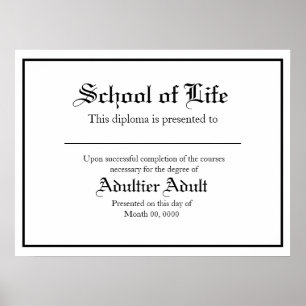 Poster Escola da Vida Diploma Parody