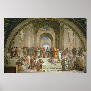 Póster Escola de Atenas, da Stanza della