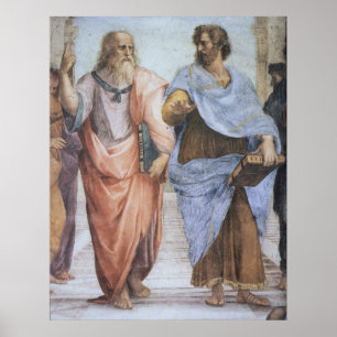 Poster Escola de Atenas (detalhe - Plato & Aristotle)