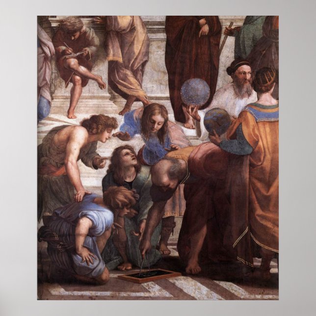 Póster Escola de Atenas (pormenor - Euclid) (Frente)