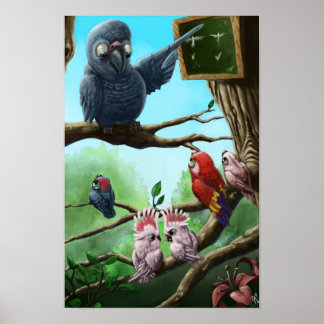 Póster Escola de aves