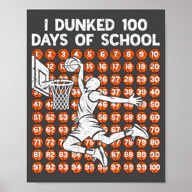 Poster Escola de Basquete Épico I 100 Dias 100º Enterrada (Frente)