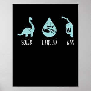 Poster Escola de Dinossauro de Ciência do Gás Líquido 