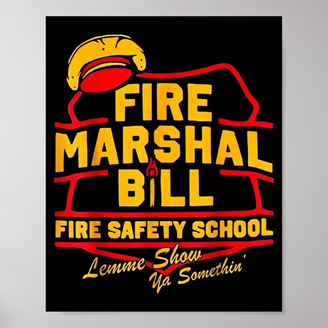 Poster Escola de Segurança do Marshal Bill de Bombeiros E (Frente)
