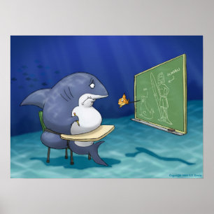 Póster Escola do tubarão