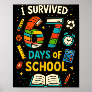 Poster Escola Engraçada Seis Sete Meme Piada de Aluno Pro