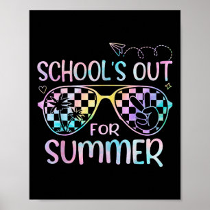 Poster Escola Fora De Verão No Dia Passado Crianças De Es
