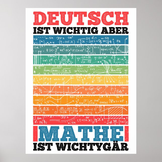 Poster Escola Importante Mas Matemática É Importante (Frente)