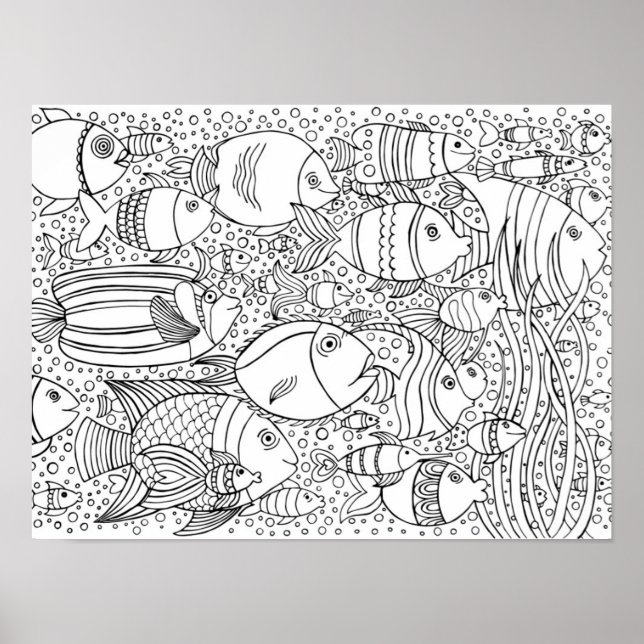 Póster Escola Inspirada De Peixe 2 (Frente)