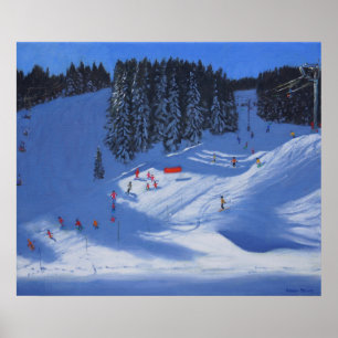 Póster Escola Morzine 2014 do esqui