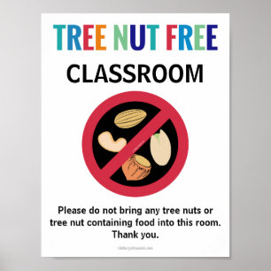 Poster Escola personalizada da alergia da porca da árvor