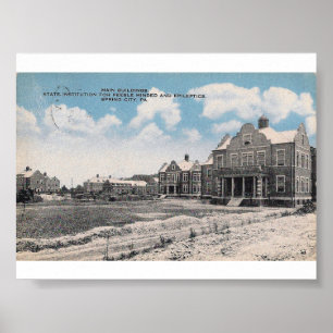 Póster Escola pública e hospital de Pennhurst