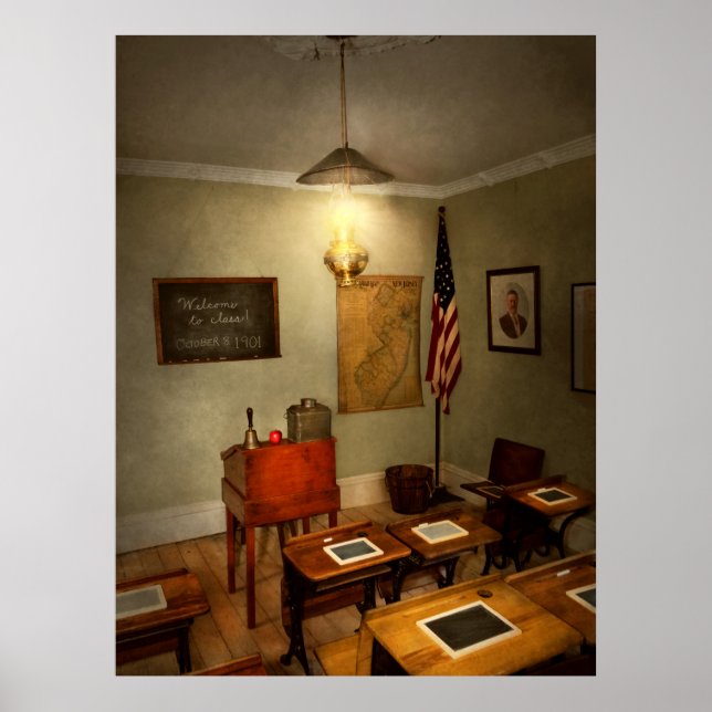 Poster Escola - Sala de aula - Bem-vindo à aula (Frente)