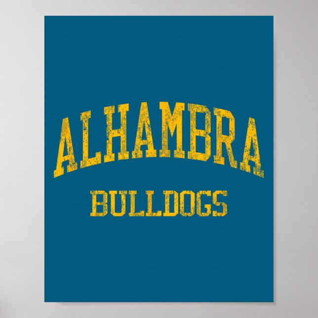 Poster Escola Secundária Alhambra Hs Martinez Ca Vintage  (Frente)