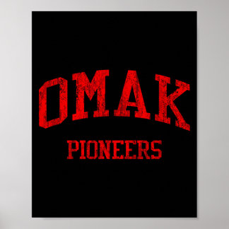 Poster Escola Secundária Omak Hs Omak Wa Antigo Srts