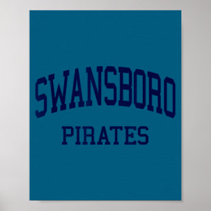 Poster Escola secundária Swansboro hs swansboro nc retrô 