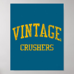 Poster Escola secundária vintage hs napa ca esportes vint