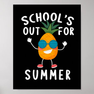 Poster Escolas Fora Para O Verão