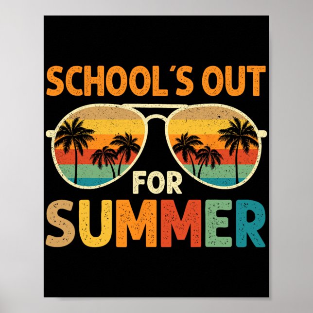 Poster Escolas Fora Para O Verão No Dia Passado De Profes (Frente)