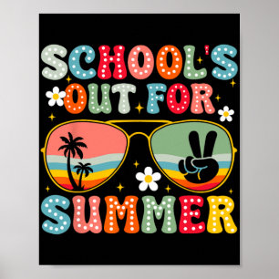 Poster Escolas Fora Para O Verão No Dia Passado De Profes