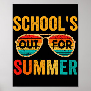 Poster Escolas Fora Para O Verão No Dia Passado De Profes