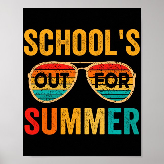 Poster Escolas Fora Para O Verão No Dia Passado De Profes (Frente)